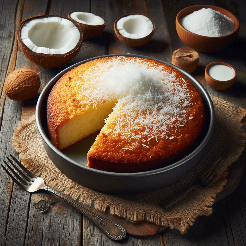 Receita Simples e Fácil de Bolo de Coco 1 Receita Simples e Fácil de Bolo de Coco