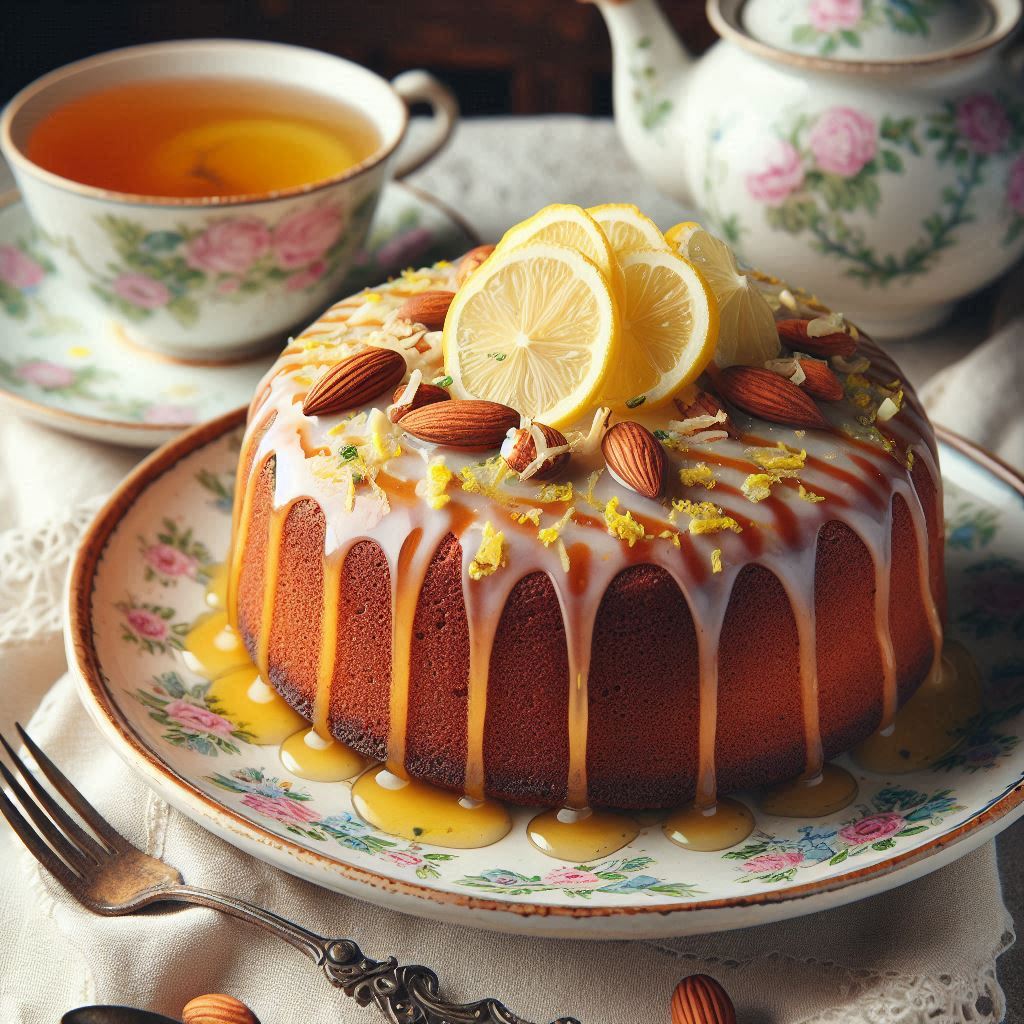 Bolo de Amêndoas com Mel e Limão 1 Bolo de Amêndoas com Mel e Limão