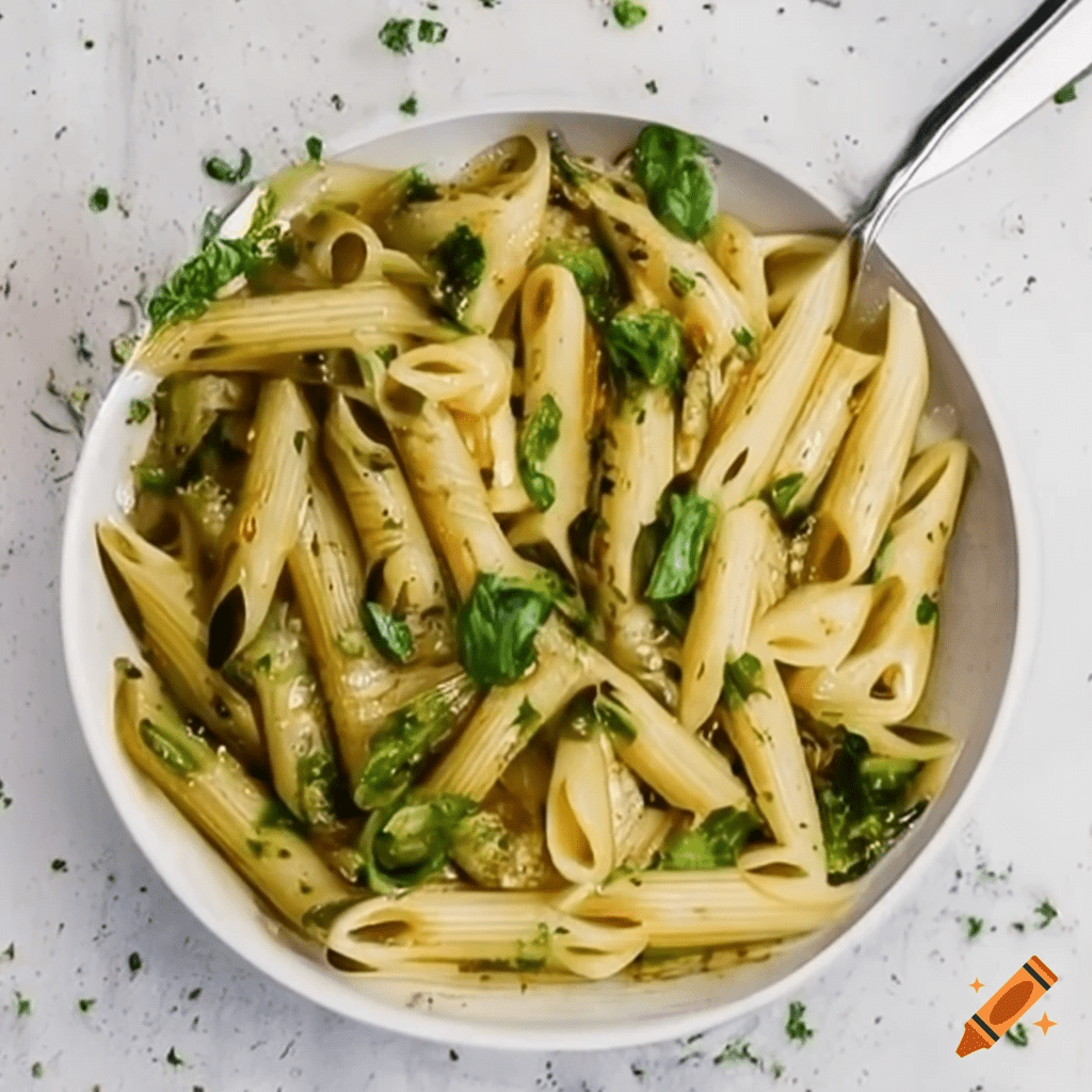 Penne ao Molho Pesto 1 Penne ao Molho Pesto