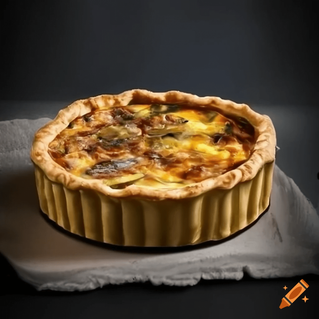 Quiche de Alho-Poró 1 Quiche de Alho-Poró