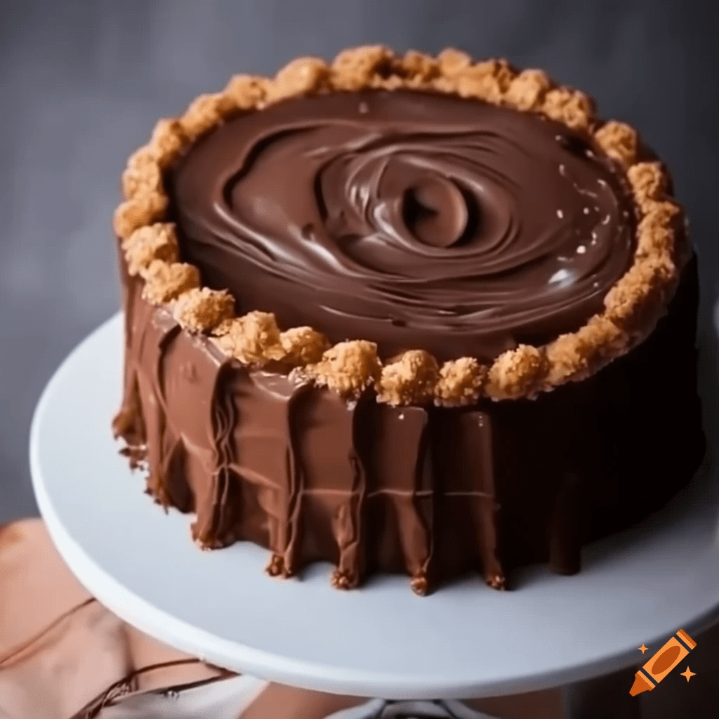 Torta de Nutella com Avelãs 1 Torta de Nutella com Avelãs