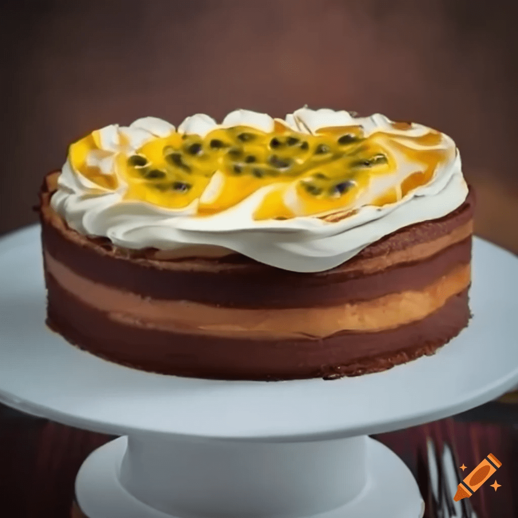 Bolo de Maracujá com Cobertura de Chantilly 1 Bolo de Maracujá com Cobertura de Chantilly